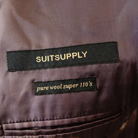 SUITSUPPLY Long Sport Coat Mens 40L Small Charcoal Gray Super 110s Wool Blazer